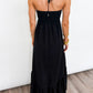 Midnight Breeze Halter Maxi Dress