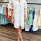 Santorini Lace Shirt Dress
