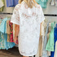 Santorini Lace Shirt Dress