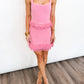 Pink Palm Fringe Set