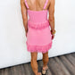 Pink Palm Fringe Set