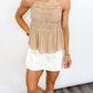 Champagne Whisper Ruffle Tank