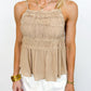 Champagne Whisper Ruffle Tank
