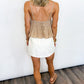 Champagne Whisper Ruffle Tank