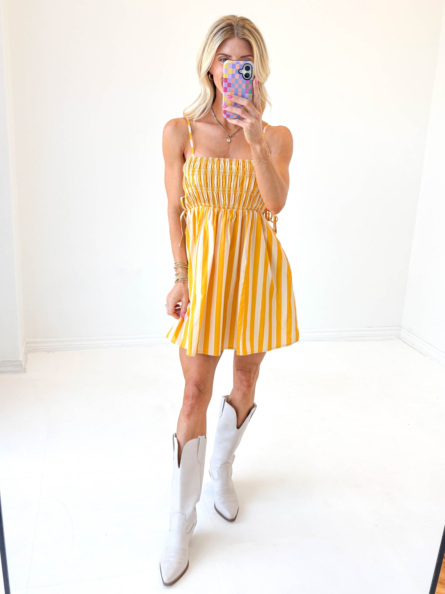 Golden Stripe Dress