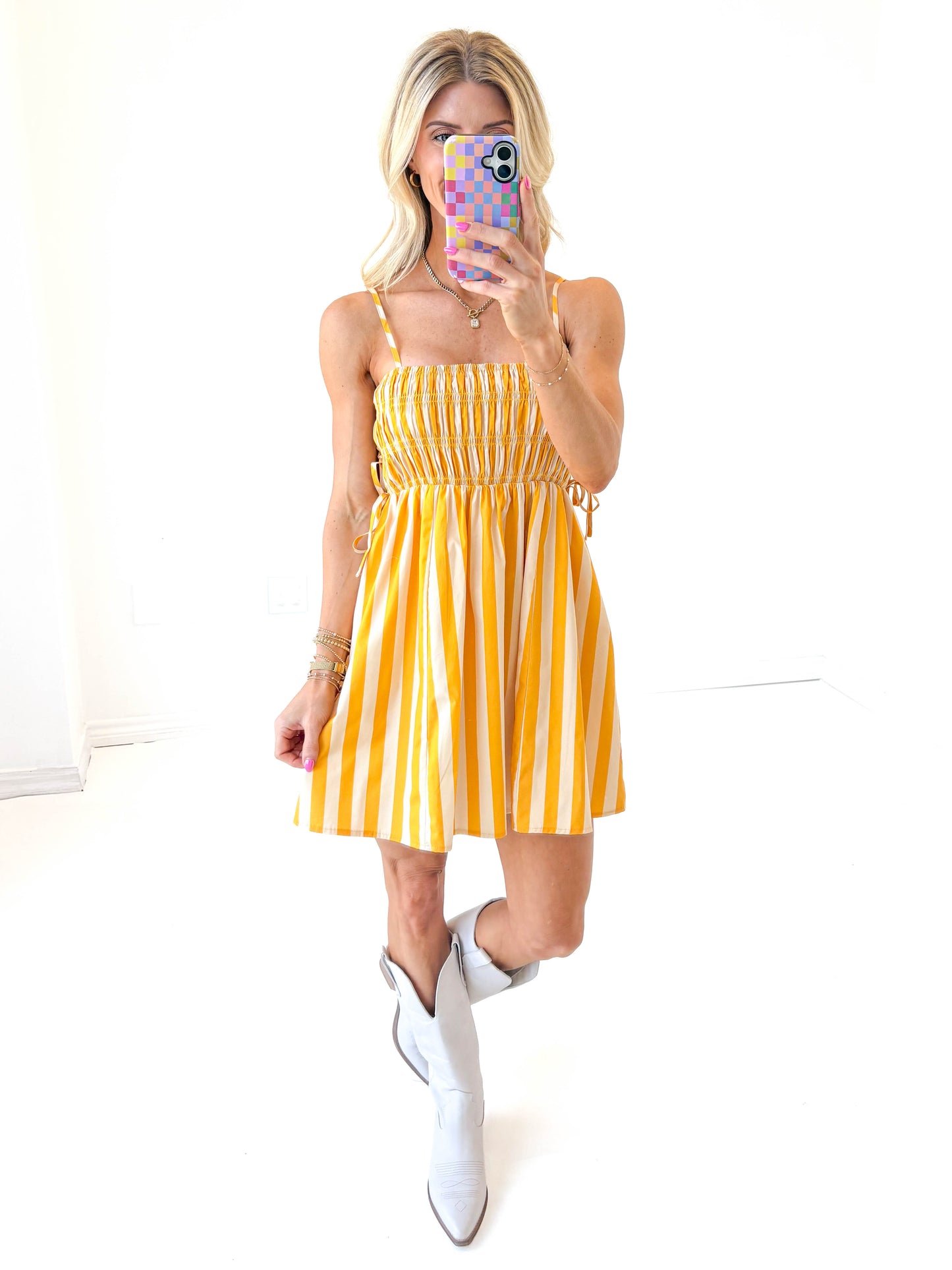 Golden Stripe Dress