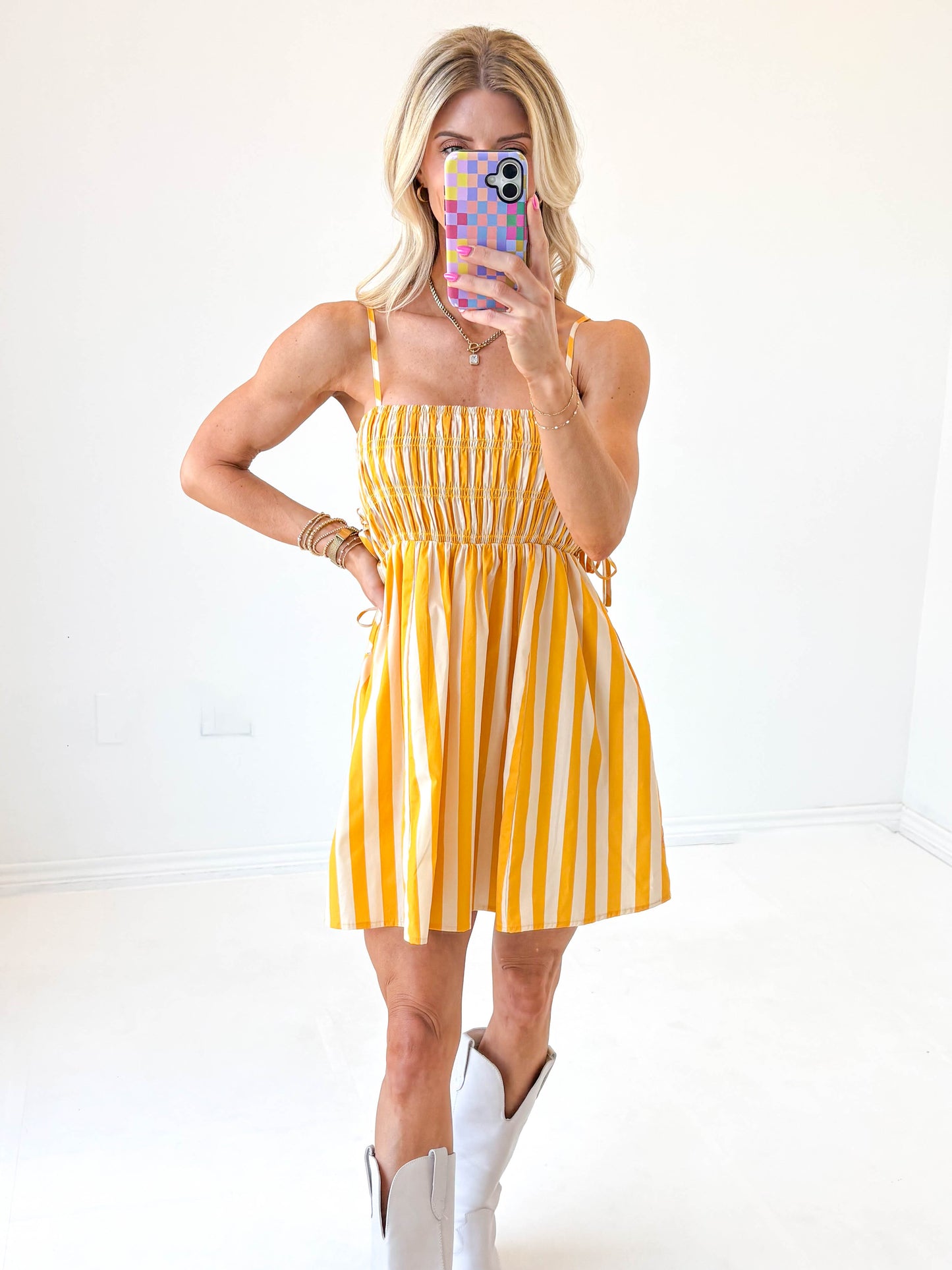 Golden Stripe Dress