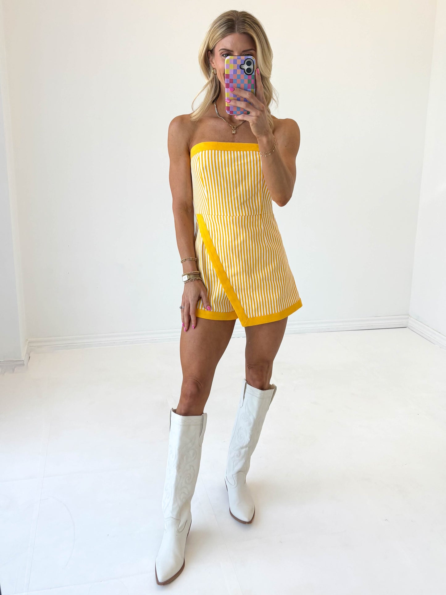 Sunshine Sideline Stripe Romper