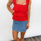 Sunset Ruffle Top