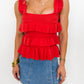 Sunset Ruffle Top