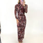 Plum Petals Maxi Dress