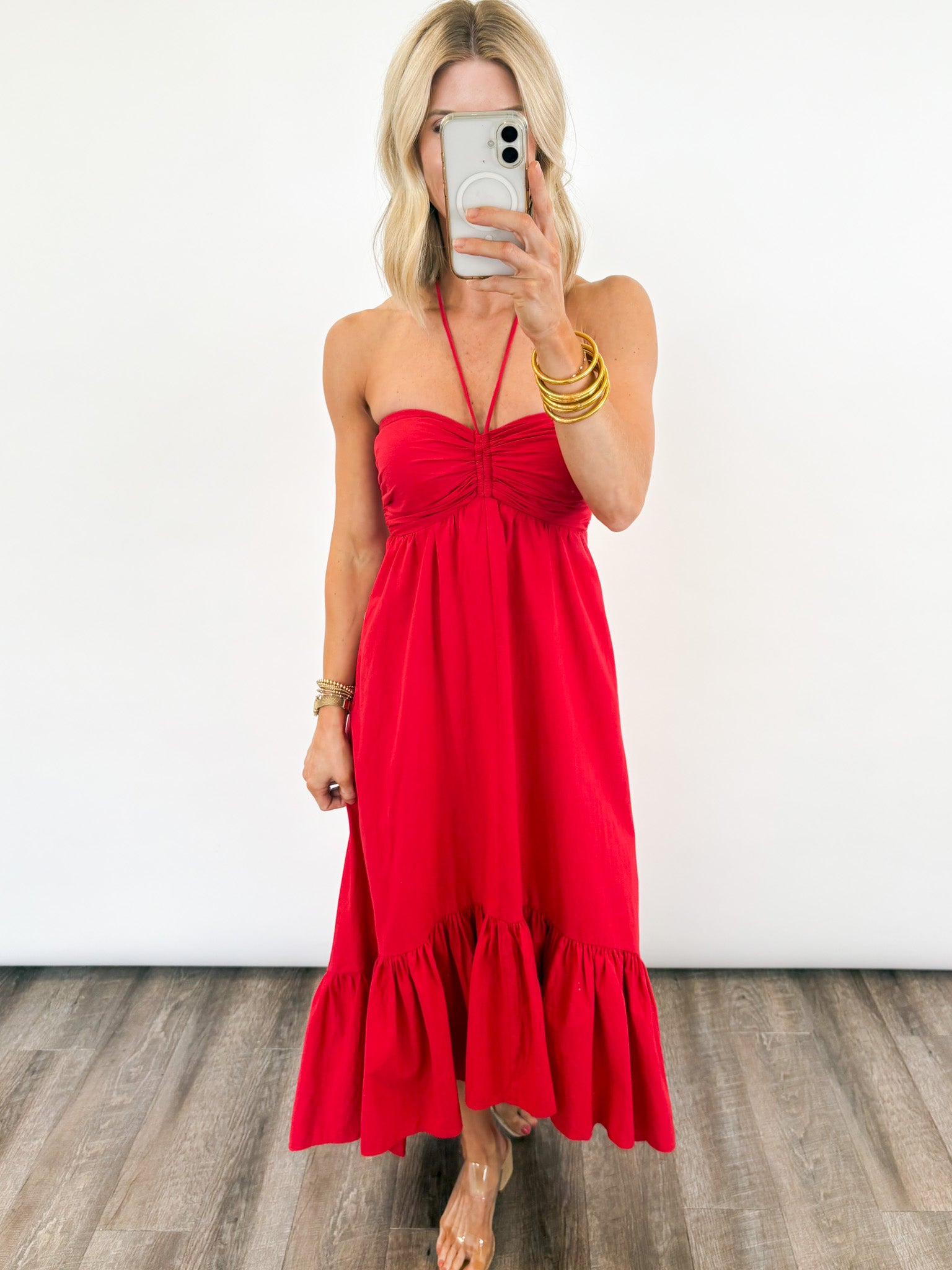 stella midi dress Stella Midi Dotted Dress