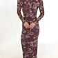 Plum Petals Maxi Dress