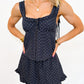 Midnight Dottie Skirt Set