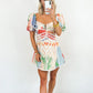 Sunset Garden Puff Sleeve Dress