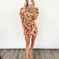 Vintage Bloom Belted Dress