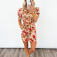 Vintage Bloom Belted Dress