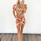 Vintage Bloom Belted Dress