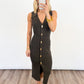 Sleek Toggle Knit Midi Dress