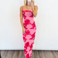 Rose Bloom Mesh Maxi Dress