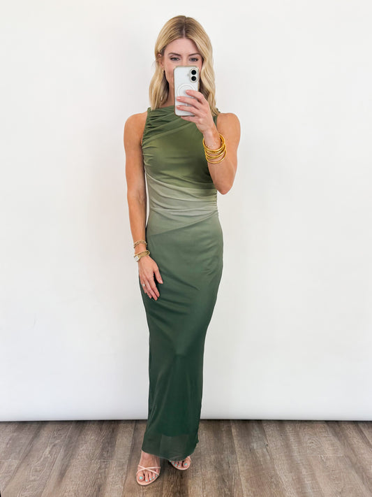 Forest Ombre Maxi Dress