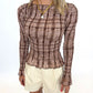 Harvest Plaid Smocked Top