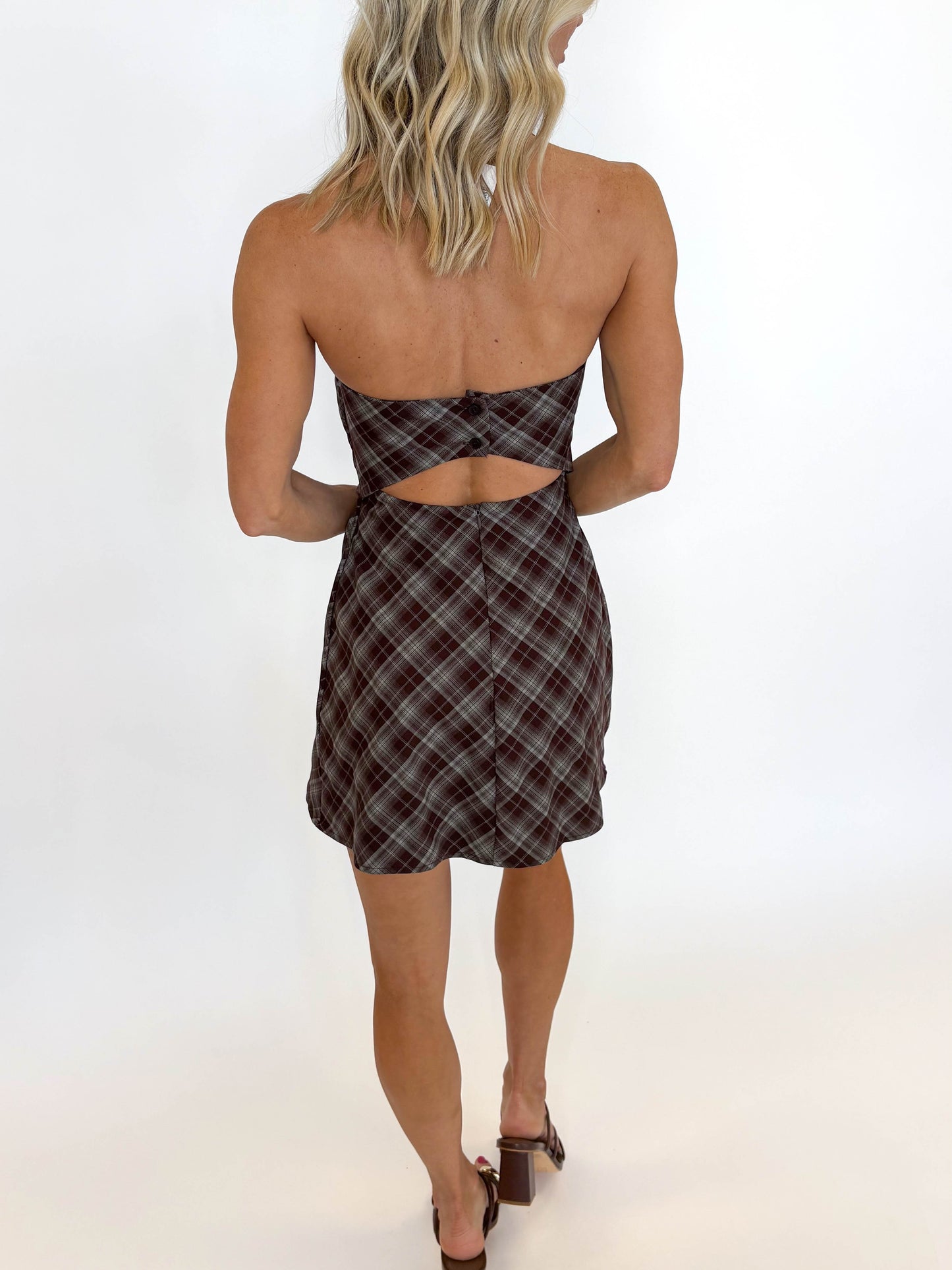 Cabin Nights Plaid Dress