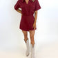Kickoff Cargo Romper - WINE
