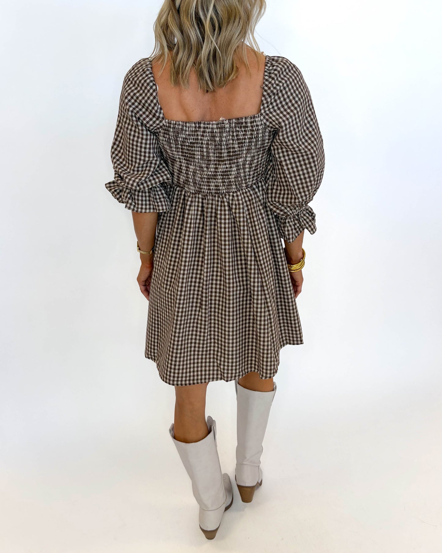 Harvest Charm Gingham Dress