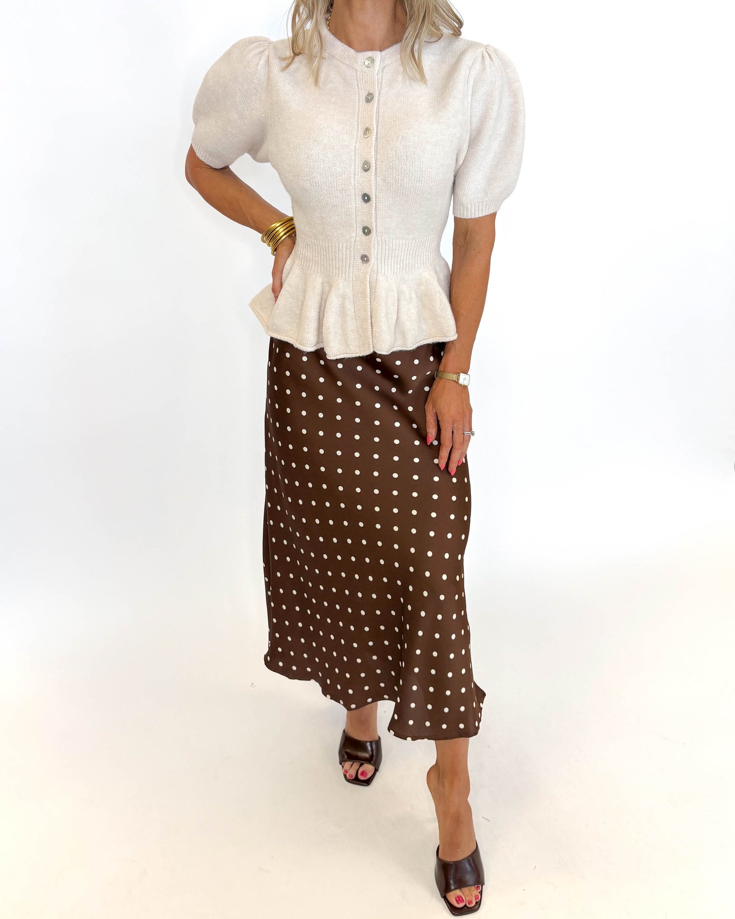 The Cozy Charm Peplum Cardigan