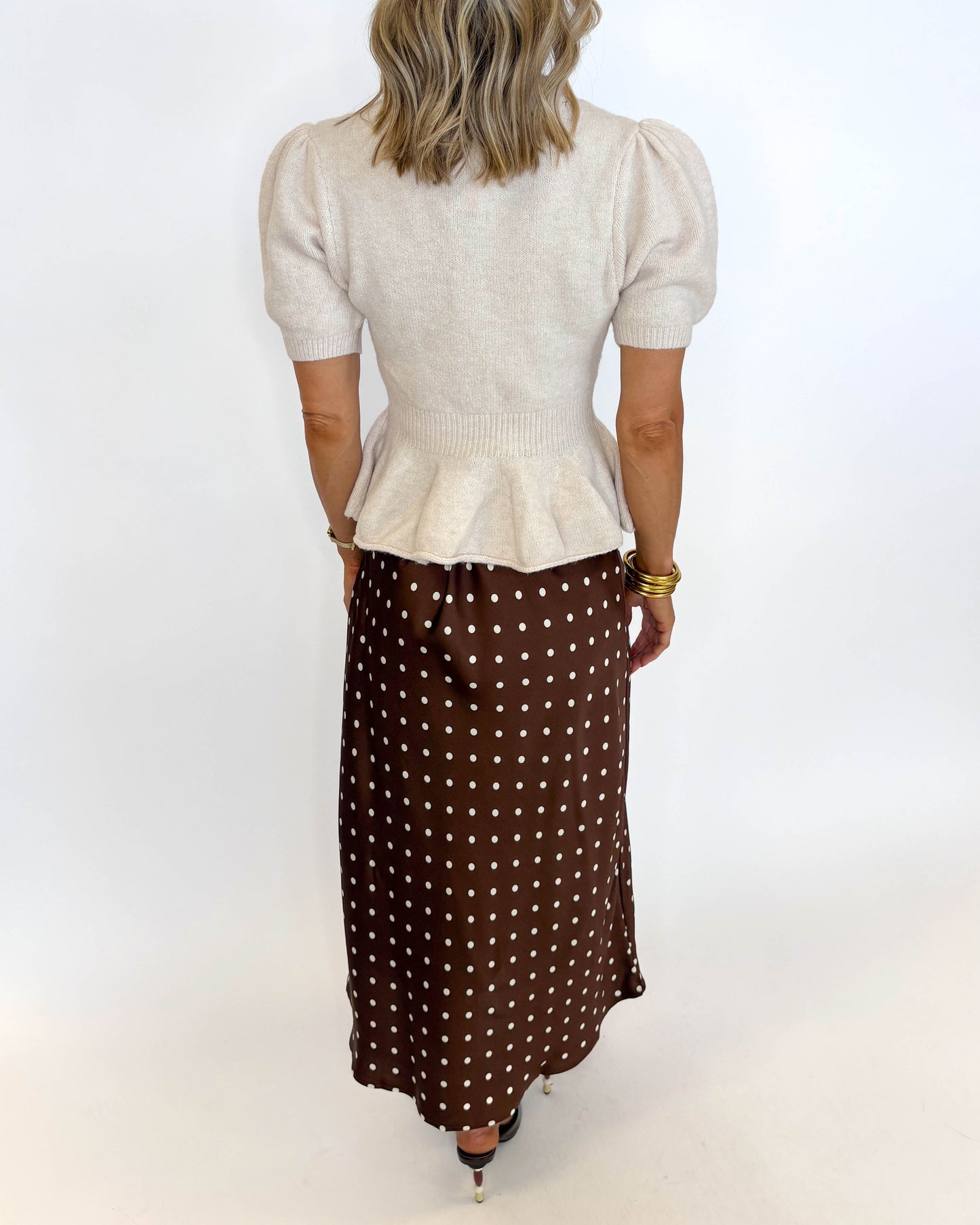 Mocha Moments Polka Dot Skirt