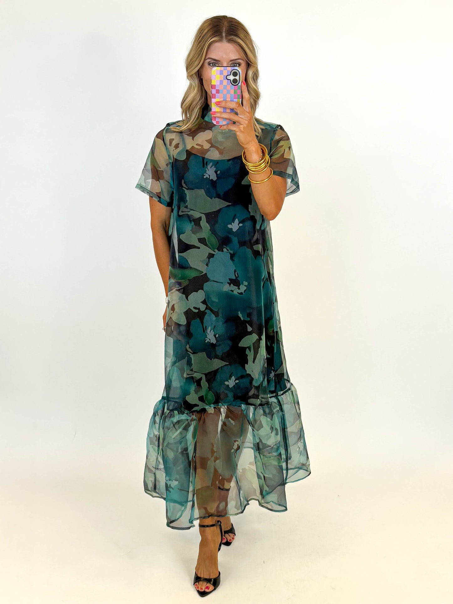 Emerald Elegance Midi Dress