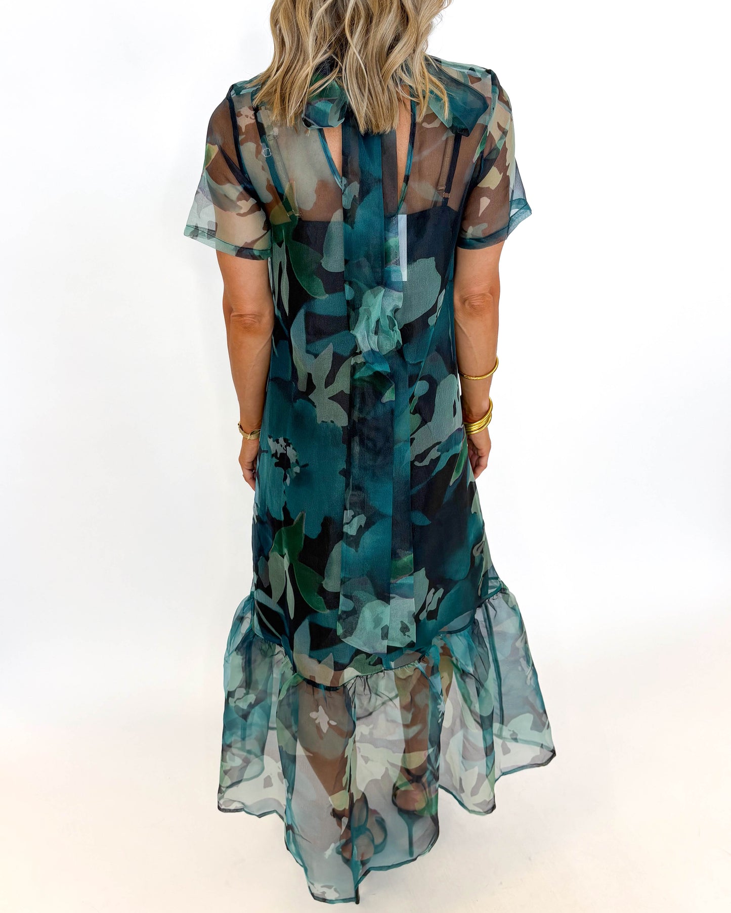 Emerald Elegance Midi Dress