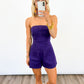 Purple Victory Strapless Romper