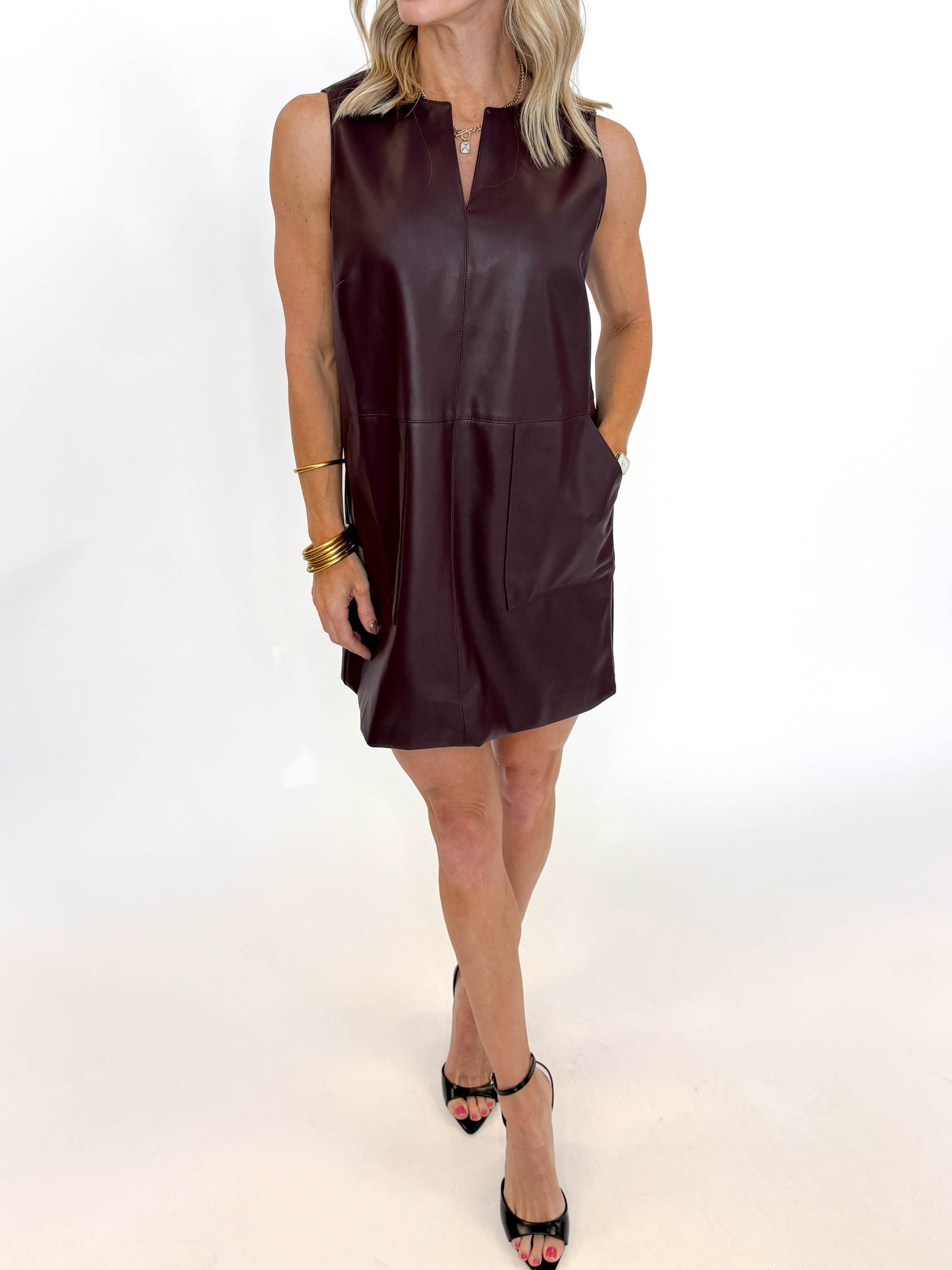 City Chic Faux Leather Dress - MORE COLORS