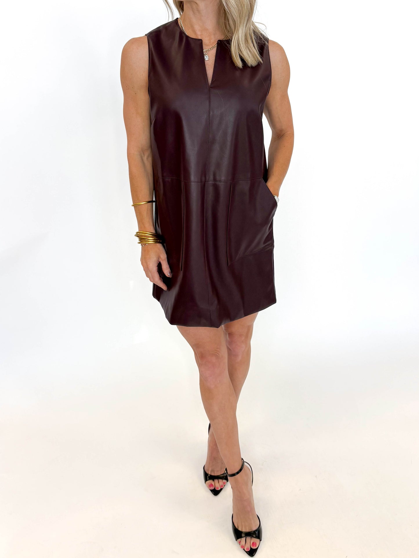 City Chic Faux Leather Dress - MORE COLORS