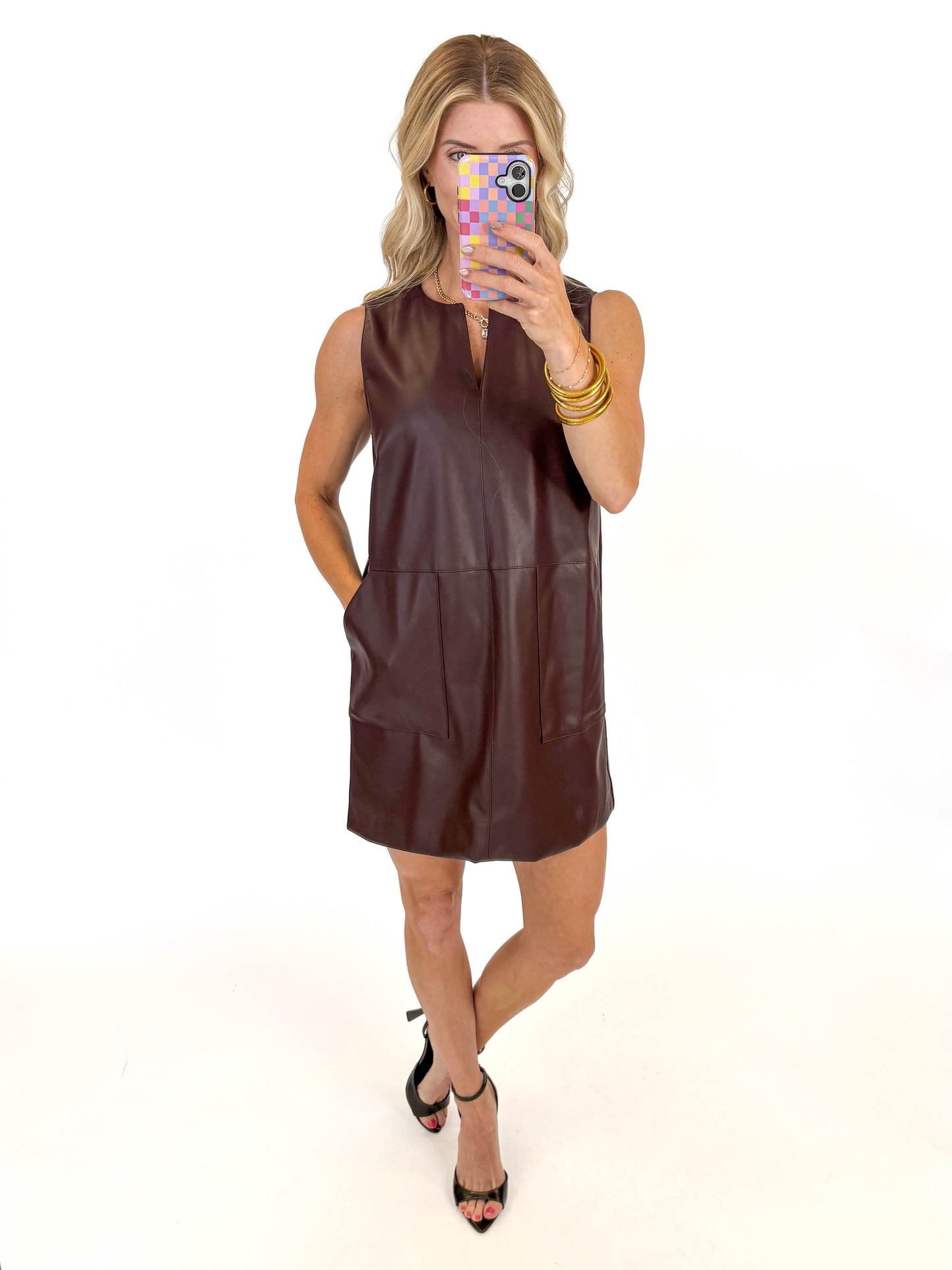 City Chic Faux Leather Dress - MORE COLORS