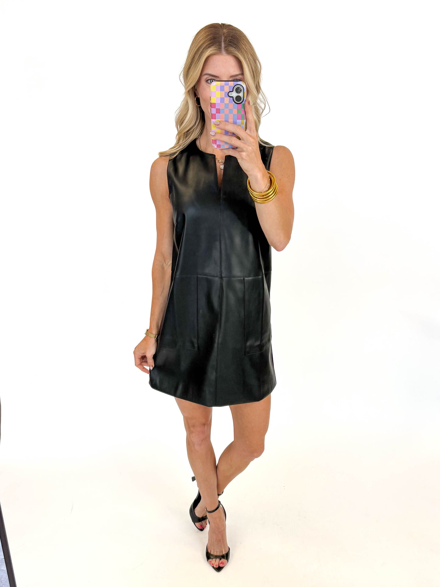 City Chic Faux Leather Dress - MORE COLORS