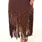 Midnight in Mocha Fringe Dress
