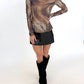 Mocha Mirage Mesh Top