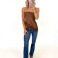 Mocha Muse Lace Top