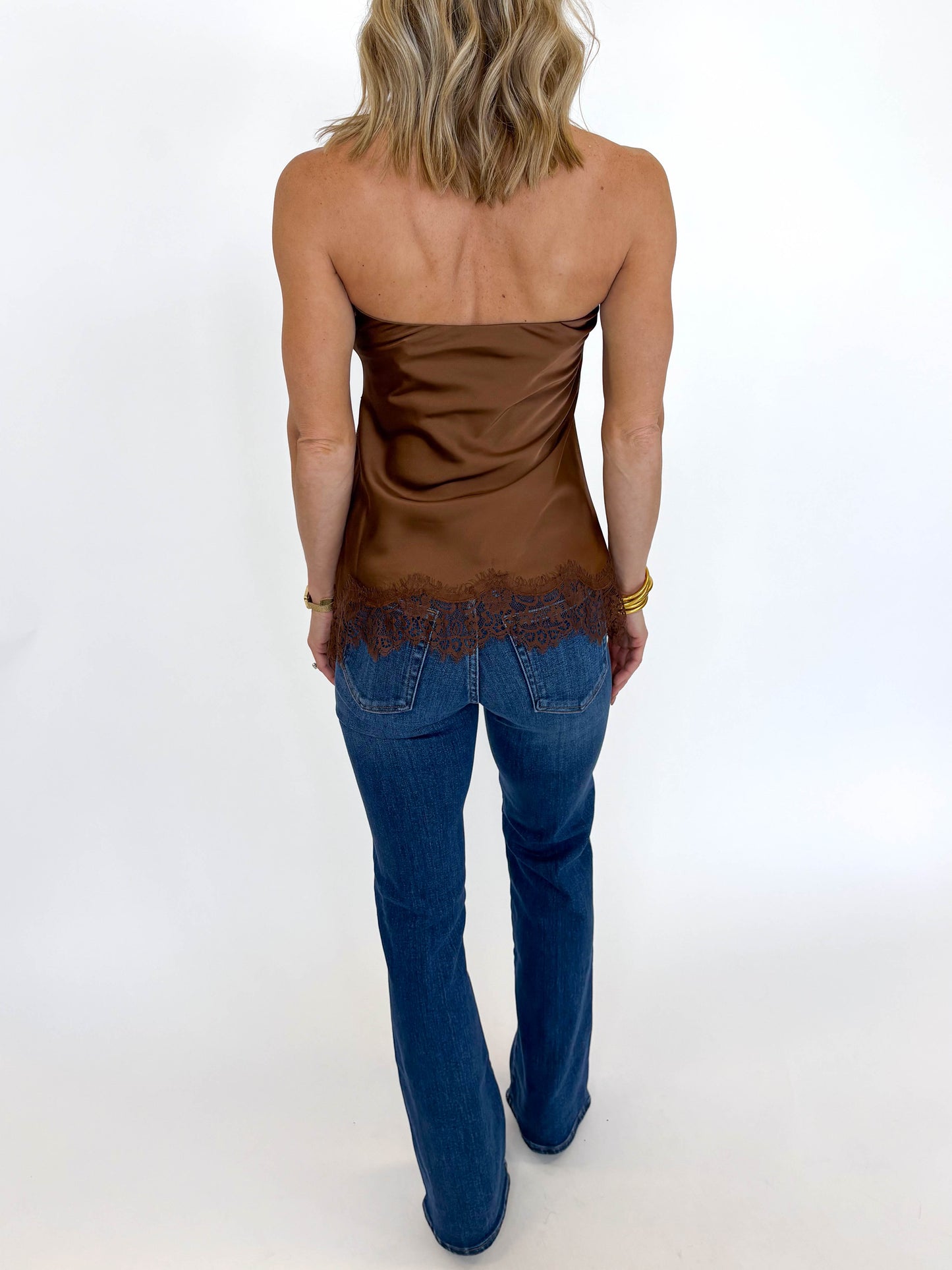 Mocha Muse Lace Top
