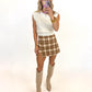 The Harvest Plaid Skort