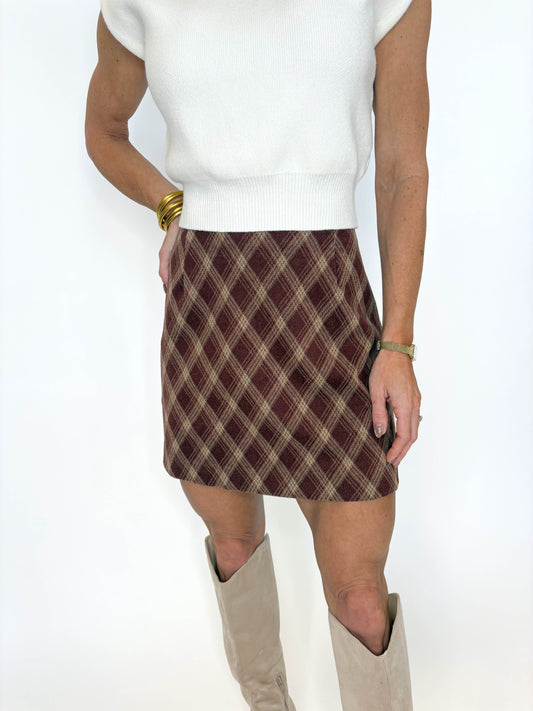 Harvest Plaid Mini Skirt
