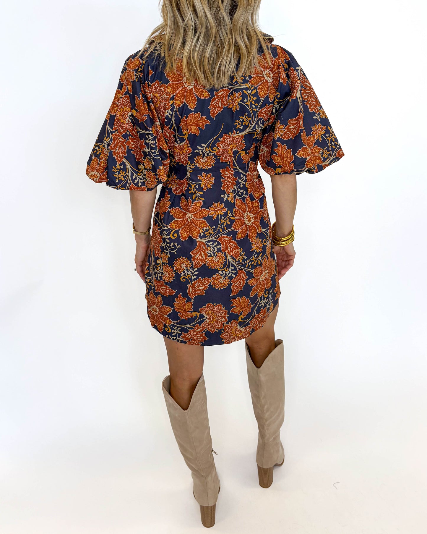 Fall Harvest Floral Dress