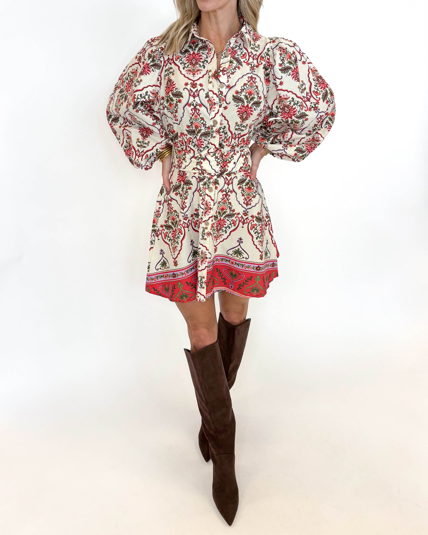 Autumn Mosaic Mini Dress