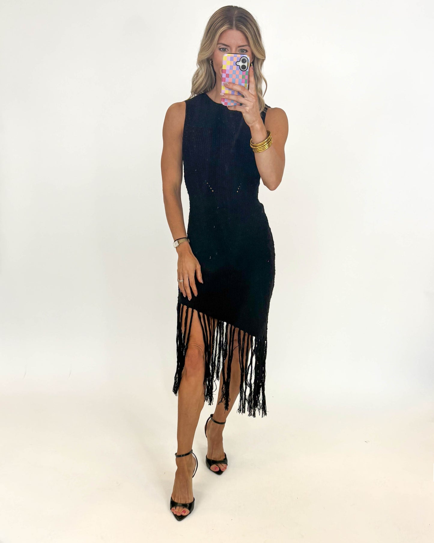 After Hours Fringe Midi Dress