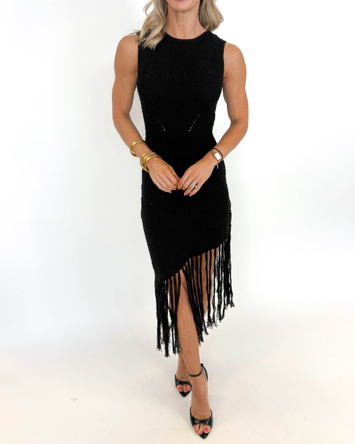 After Hours Fringe Midi Dress
