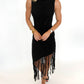After Hours Fringe Midi Dress