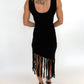 After Hours Fringe Midi Dress